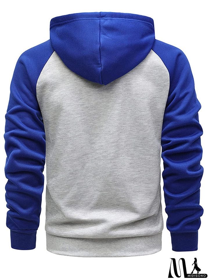 MidiSono - Contrast Color Sports Casual Fitness Workout Tops For Men