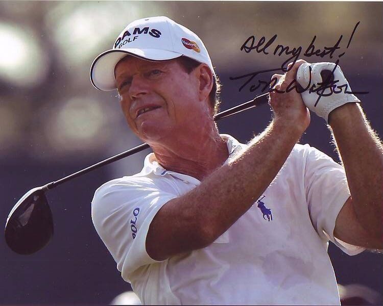 TOM WATSON Signed Autographed PGA GOLF Photo Poster painting