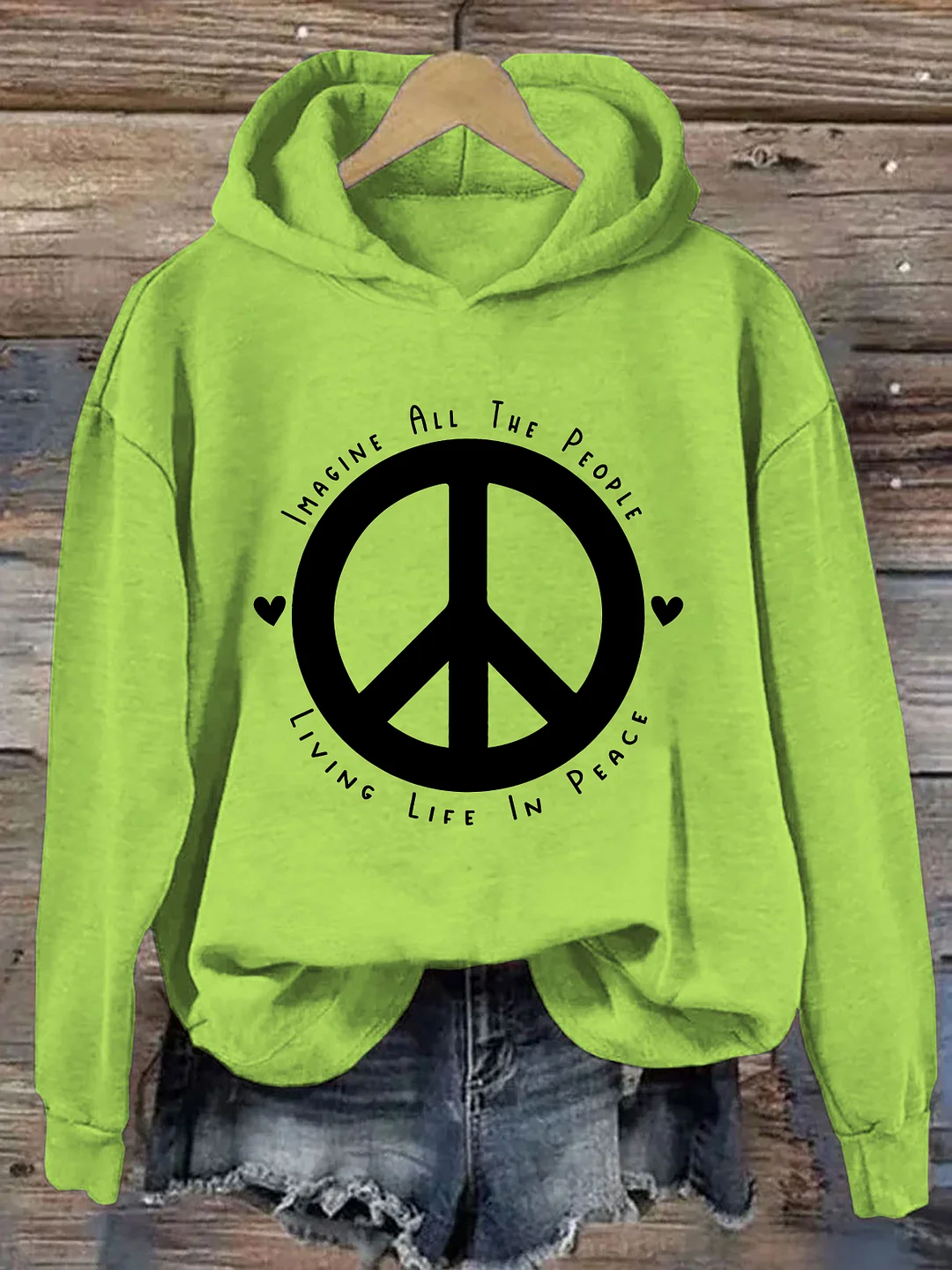 Imagine All The People Living Life In Peace Hoodie