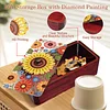 Sonnenblume diy Diamant Kunst Holz Aufbewahrungsbox Diamond Painting Aufbewahrungsbox