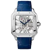 Cartier Santos Large Skeleton WHSA0015 Hand Wind Blue leather strap 40mm Super Clone