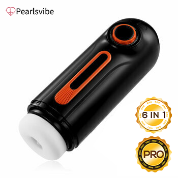 Pearlsvibe Intruder 2.0 - 6 IN 1 Function 10 Vibration 4 Suction Male Masturbation Cup