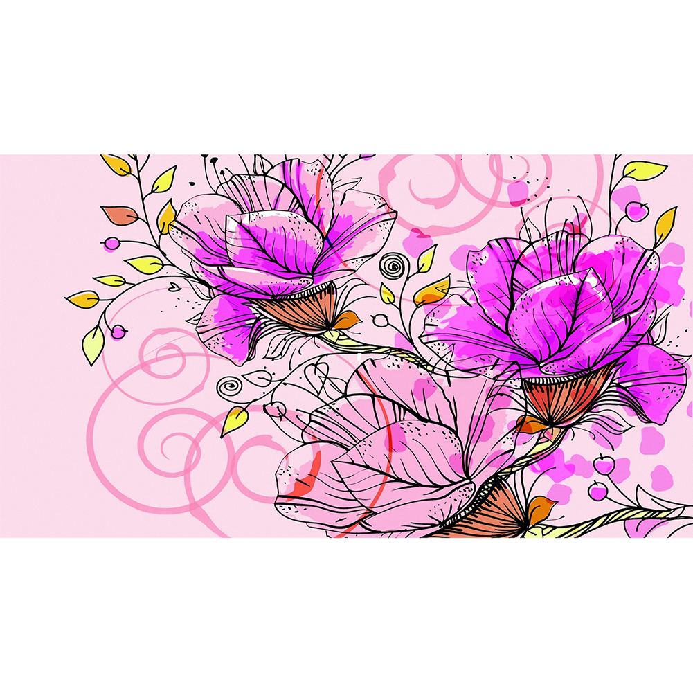 

45*85CM - Round Drill Diamond Painting - Flower Bouquet, 501 Original