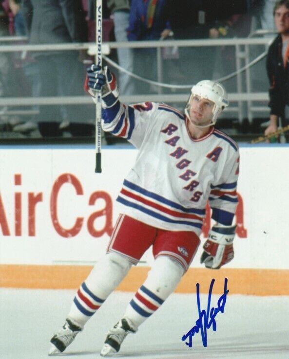 MIKE GARTNER SIGNED NEW YORK NY RANGERS 8x10 Photo Poster painting #2 HHOF Autograph