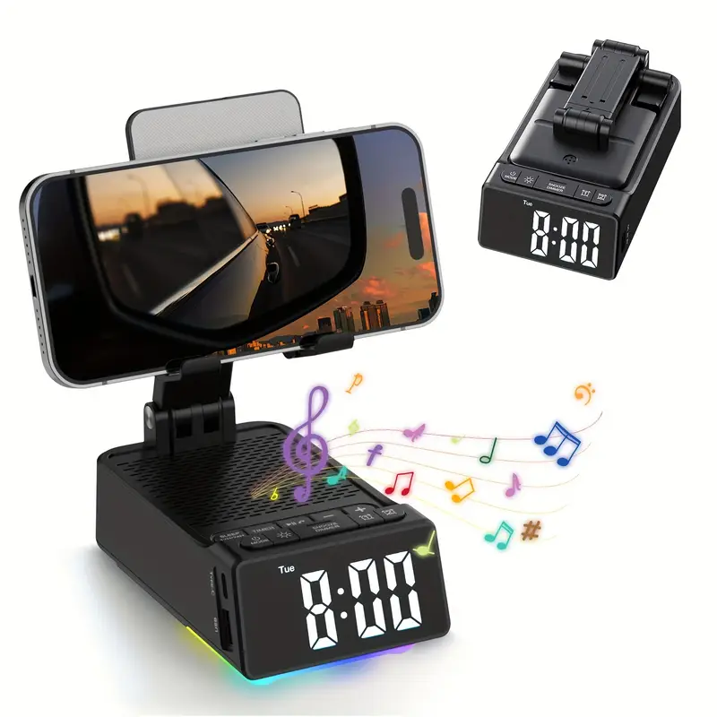 birthday gifts for men women cell phone stand wireless speaker with anti slip base stocking stuffer cool gadget anniversary idea gift for him her husband wife dad mom dad gift induction speaker for iphone Product details 1