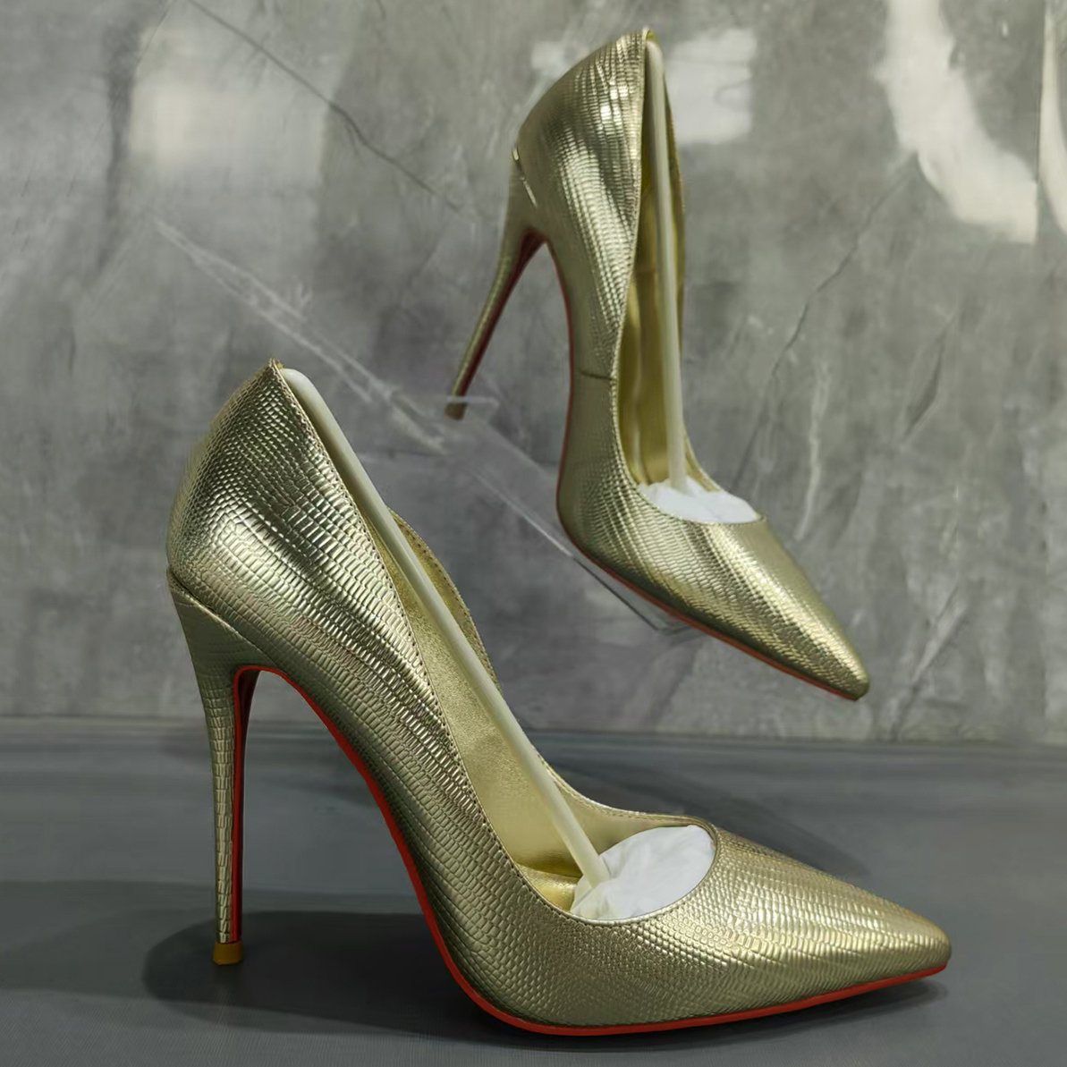 80mm/100mm/120mm Women's Classic Closed Pointed Toe Bridal Wedding Party Pumps Snakeskin-MERUMOTE