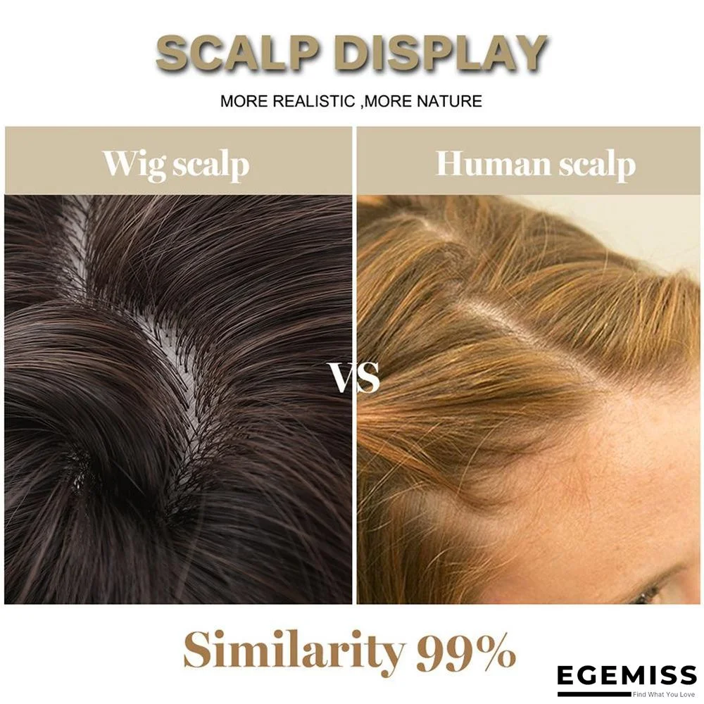 Long Brown Wigs with Bangs  Wave Synthetic Wigs for  Women | EGEMISS