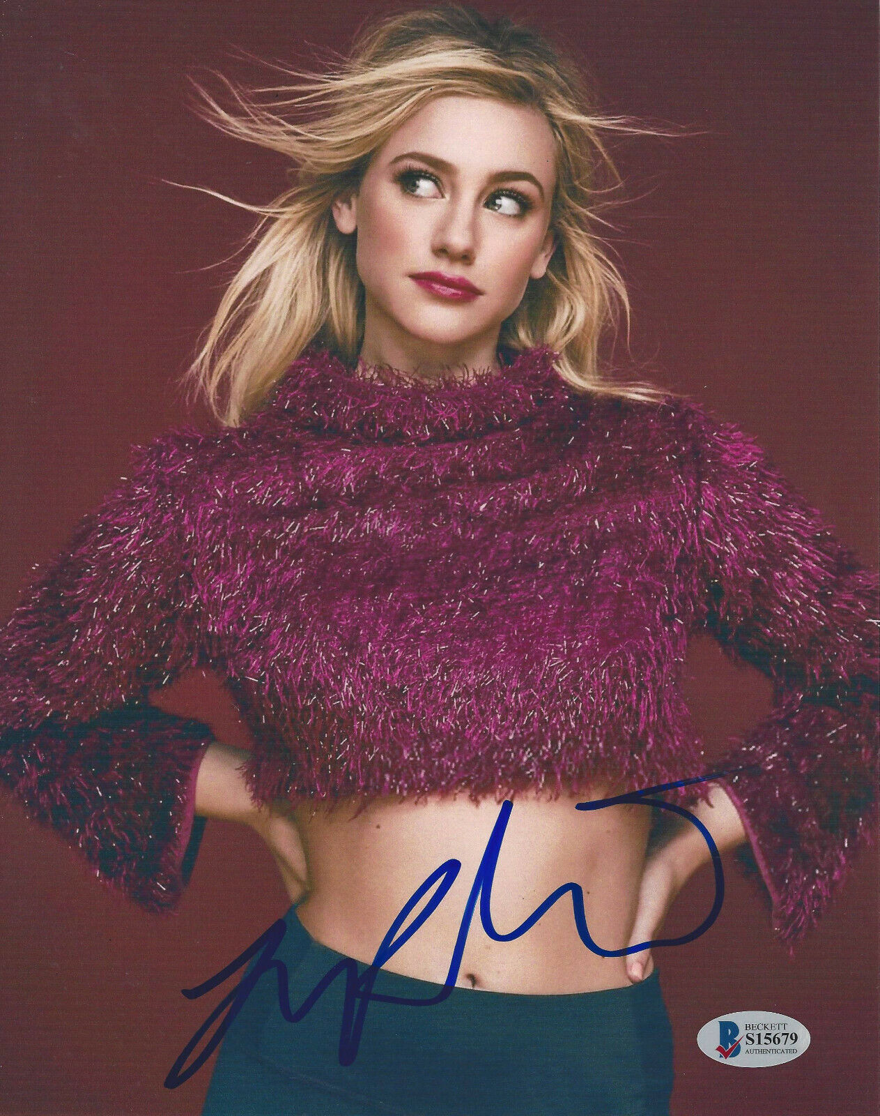 LILI REINHART SIGNED 'RIVERDALE' 8X10 Photo Poster painting 2 SEXY ACTRESS BECKETT COA BAS