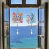 2pcs Crab and Seahorse DIY Acrylic Diamond Painting Wind Chime for Adult 5D Diamond Painting Suncatcher with Crystal Pendant Double Sided Hanging Diamonds Art Paint Ornament Gift for Home