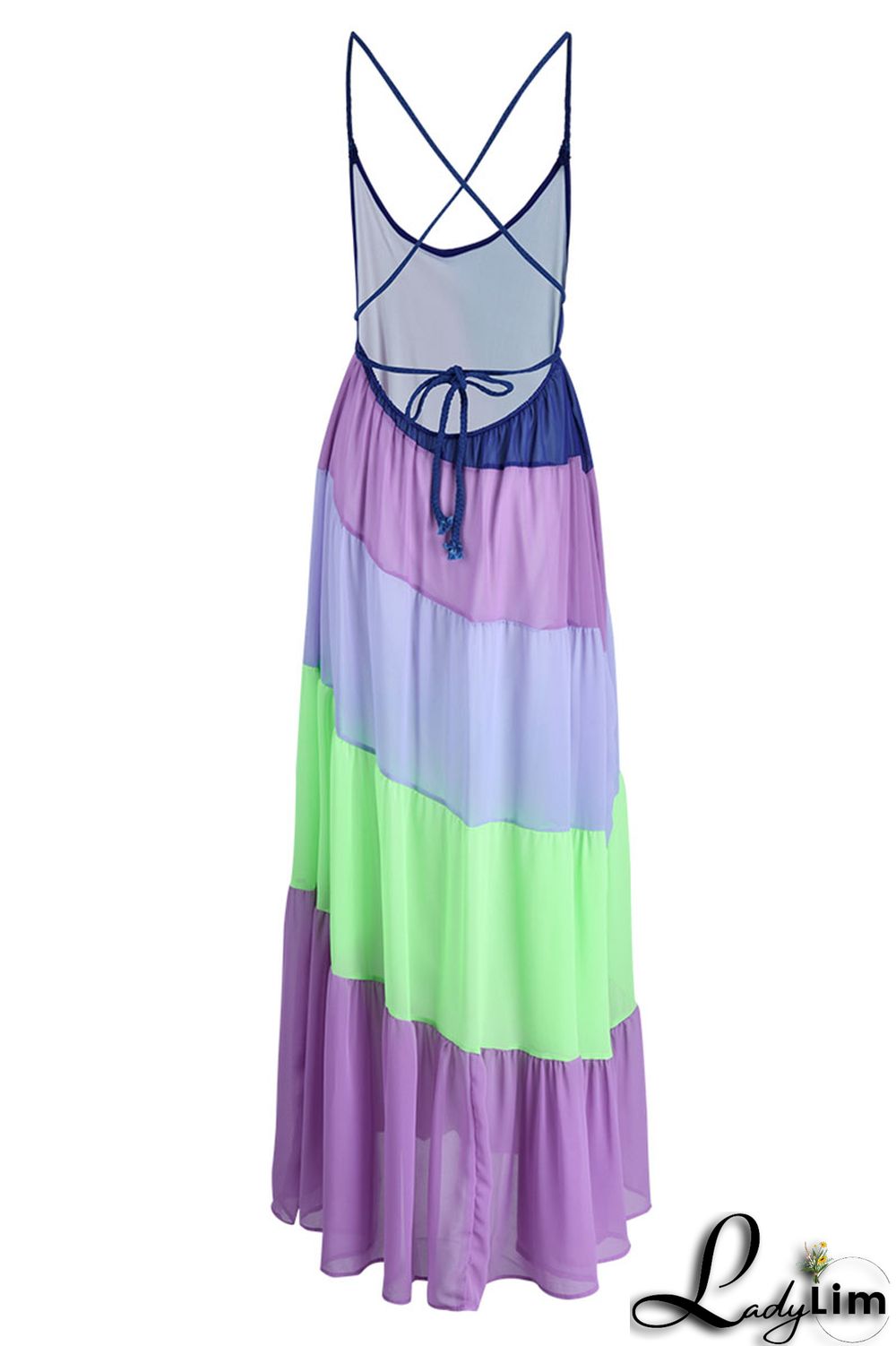 Orange Sexy Print Patchwork Backless Straight Dresses