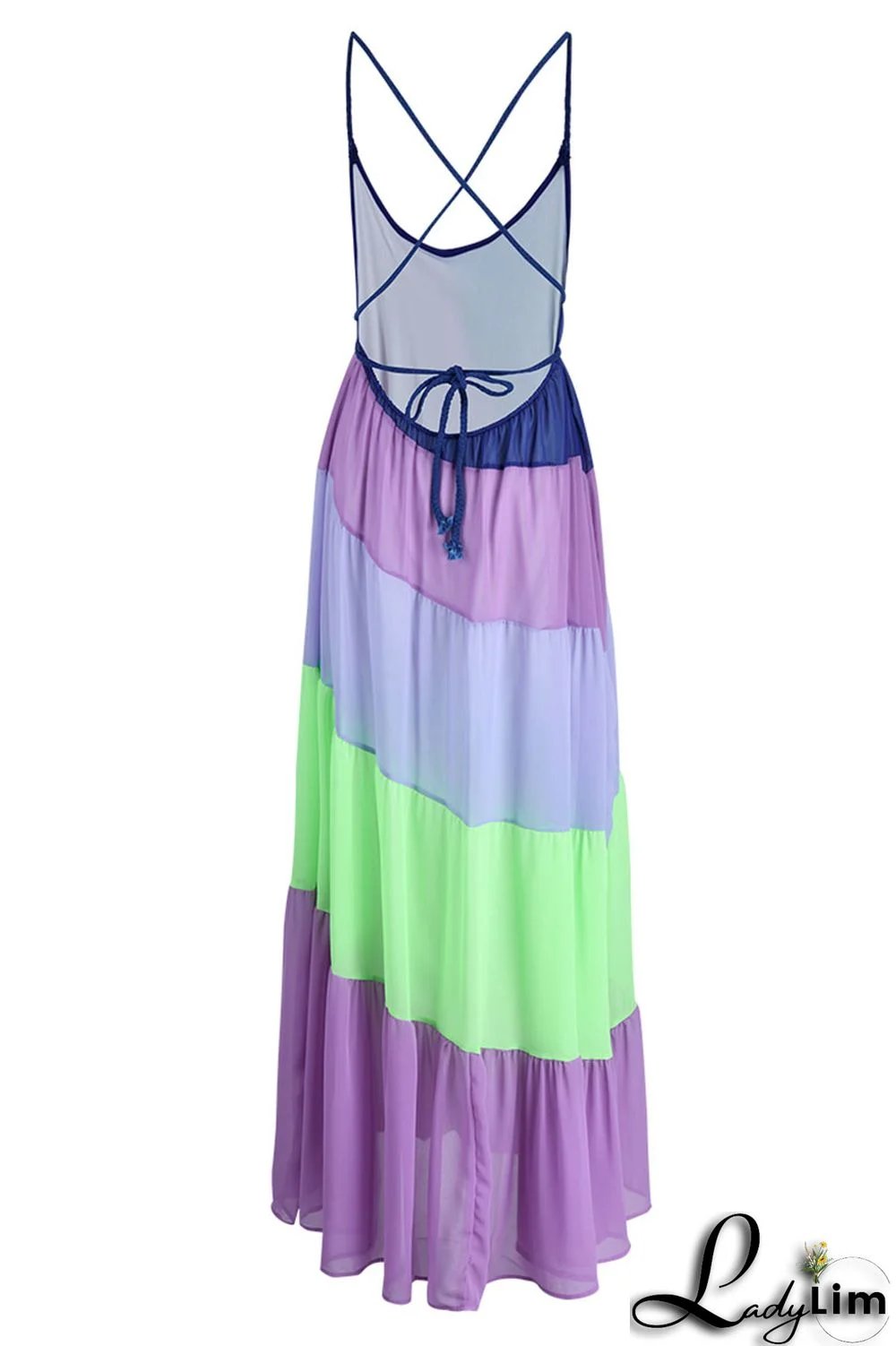 Orange Sexy Print Patchwork Backless Straight Dresses