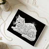 DIY Pearl Painting Cat for Home Wall Decor with Frame(20x30cm)