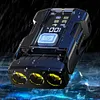 COB+SMD LED Super Bright Flashlight Rotatable Hat Clip Light for Night Running