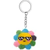 Sunflower Beaded Counted Cross Stitch Ornament Kit Cross Stitch Bead Keychain (A)