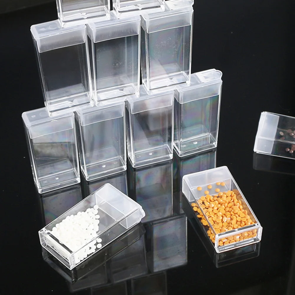 64 Grids Diamond Painting Box Transparent Beads Storage Case Container