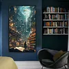 Bookshelf-11CT Stamped Cross Stitch 40*70cm/15.75*27.56in (Big Size) tapestrymarket