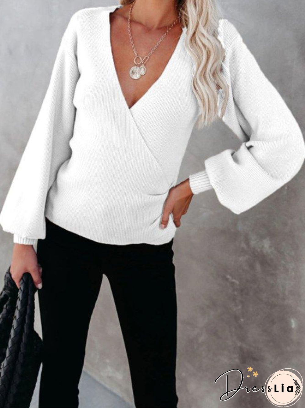 Long sleeve Regular Fit Plain Simple Sweater
