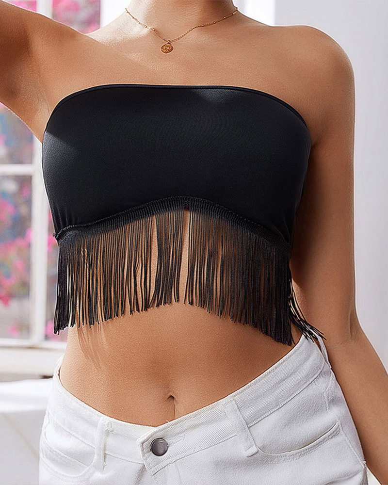 Tassel Wireless Sexy Strapless Underwear