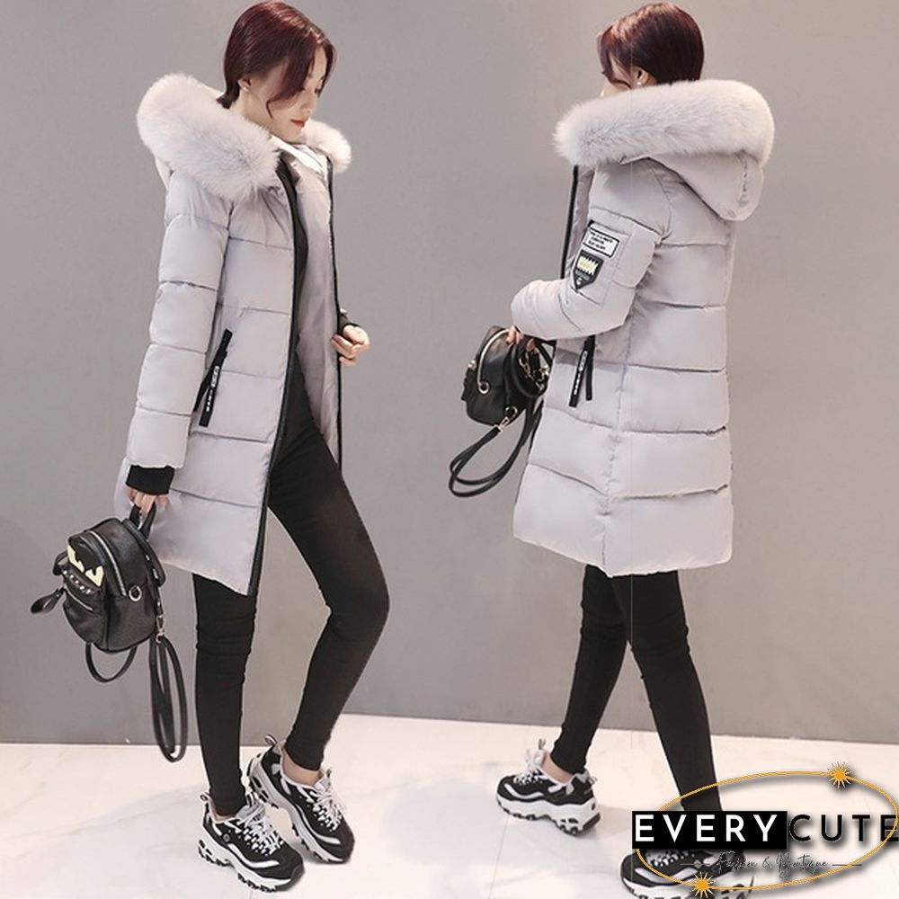 Winter Warm Long Coats Women Fashion Winter Long Fur Hooded Cotton Cotton-padded Jacket Warm Puffer Coats Jackets Warm Parkas