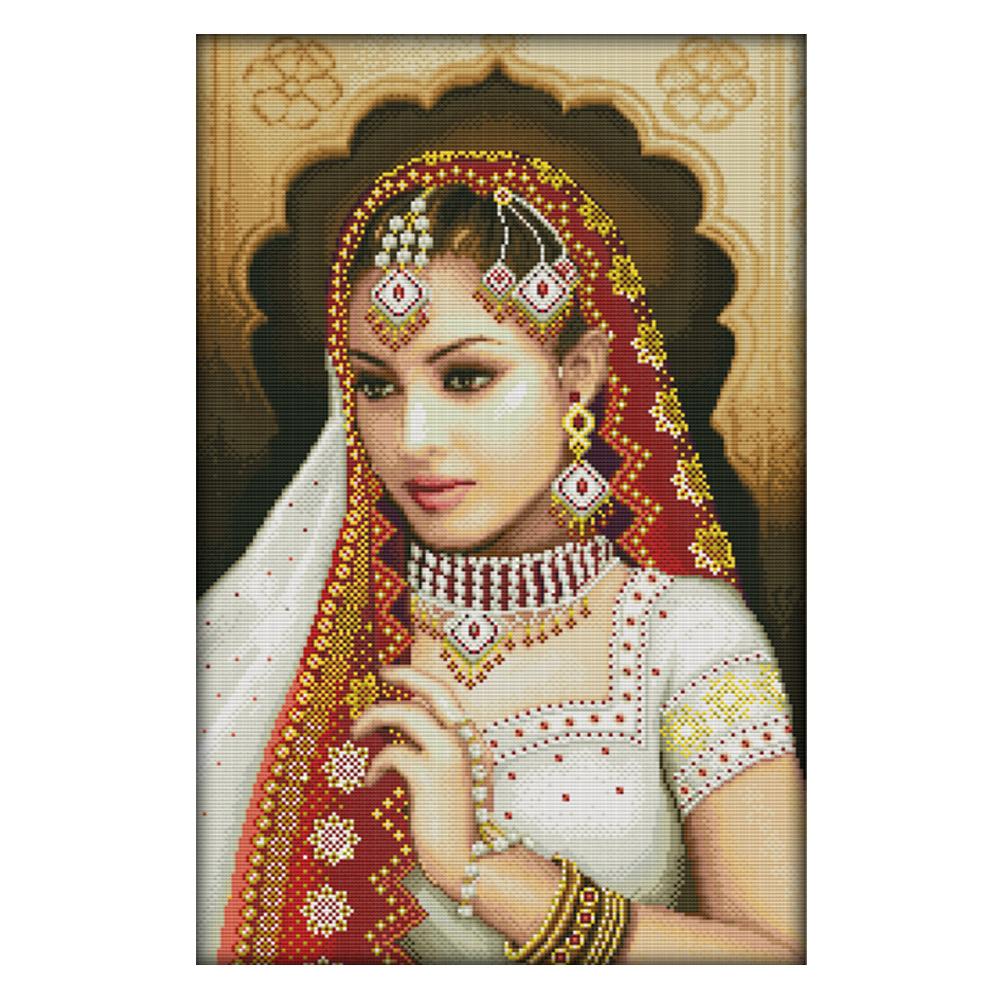 

Oriental Beauty - 14CT Stamped Cross Stitch - 55*38cm, 501 Original