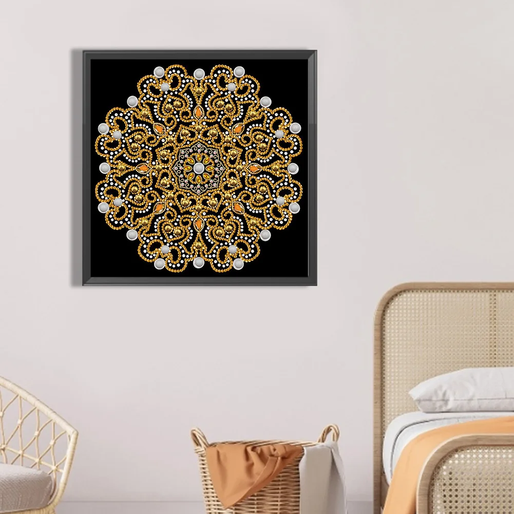 Diamond Painting - Partial Special Shaped Drill - Mandala(Canvas|30*30cm)