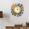 DIY Sunflower Diamond Painting Ornament with Clock Function for Decor