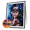 Maskiertes M&auml;dchen 5d DIY Runde Vollbohrer Diamond Art Malerei Sets f&uuml;r Dekor 30x40cm