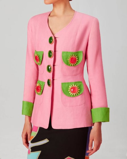 Pink Jewel Embellished Jacket