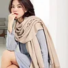 Plain Colors Tassels Unisex Scarf Team Event Anniversary Shawl