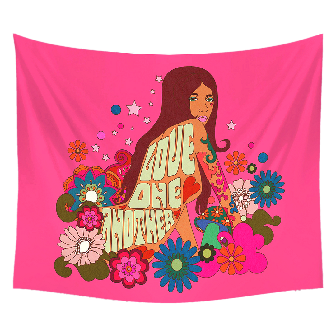 80S Vintage Wall Tapestry Hanging Decor for Girls Dorm Roon Decoration Rainbow INS Trippy Tapestry Psychedelic Wall Covering