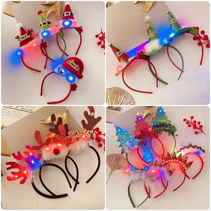 Christmas IG Style Women's Christmas Hat Christmas Tree Letter Sequin Hair Clip Hair Band