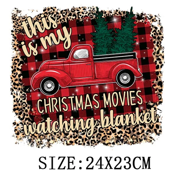 Beautiful Christmas Gift Thermal Sticker On Clothes DIY T-shirt Washable Iron On Patch For Clothing Christmas Design Patch Decor