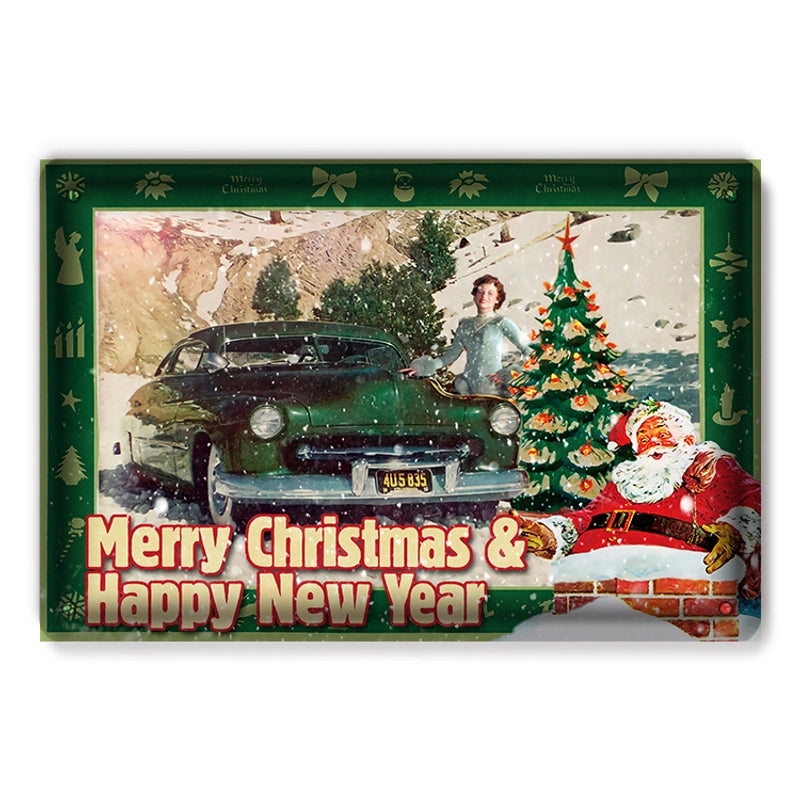 Christmas Cute Christmas Tree Santa Claus Letter Iron Holiday Party Festival Hanging Ornaments