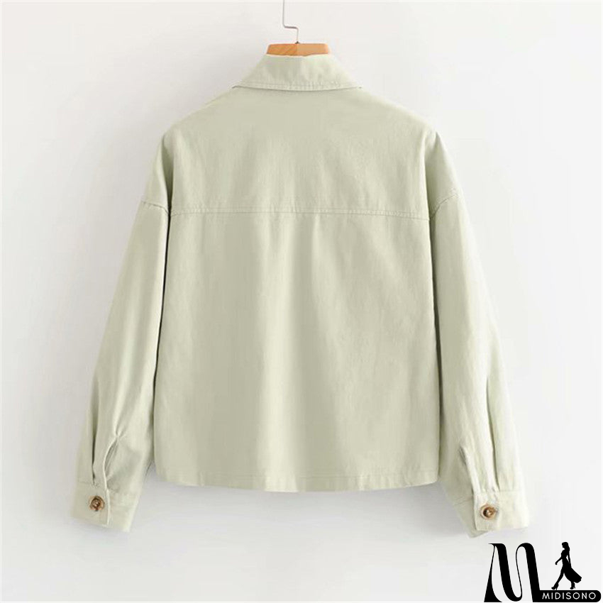 MidiSono - Women Fashion Coats Button pocket design loose Irregular punk outerwear