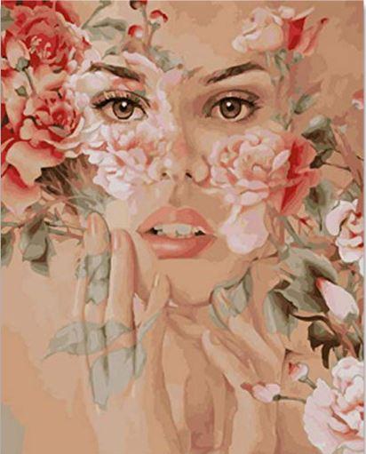 

Roses Woman – People Paint By Numbers - 40*50CM, 501 Original