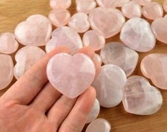 pornhint Pornhint Rose Quartz Heart Natural Pink Crystal Heart Love Stone Healing Crystal Pocket Stones