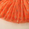 Kid Baby Girl Clothes Print Star Mesh Halloween Dresses