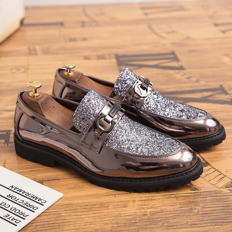 Men leather shoes outdoor Formal Fashion men casual shoes breathable mens dress wedding shoes club party loafers adult Footwear