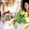 (US Only)6PCS Merry Christmas DIY Diamond Art Greeting Cards Congratulations Cards
