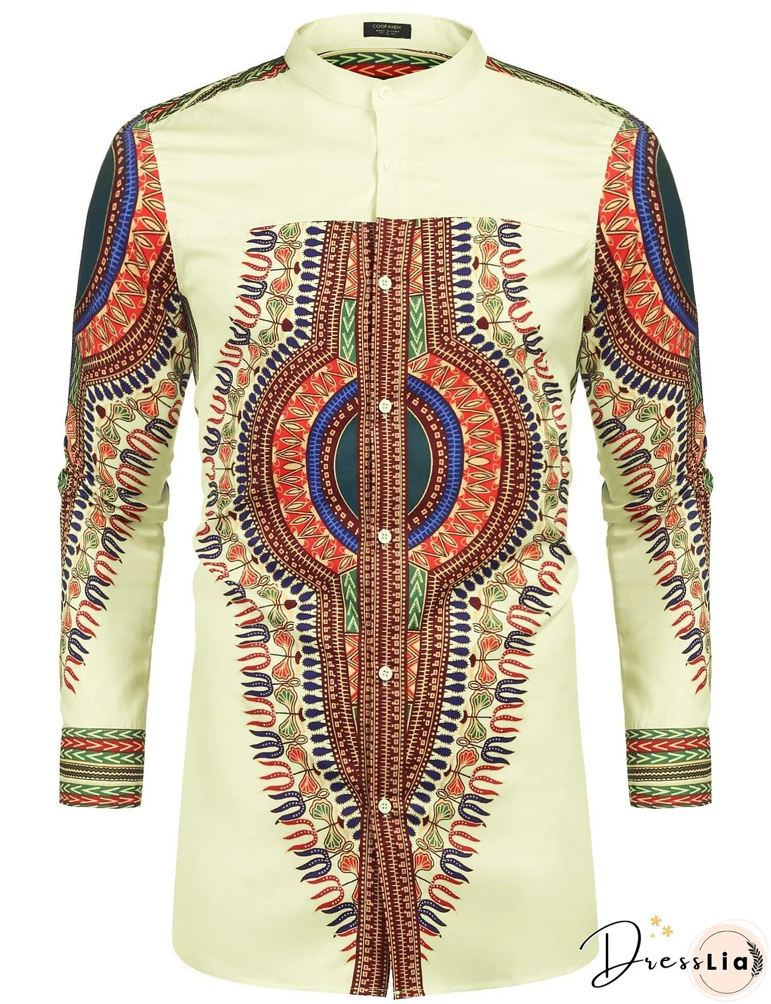 Casual Ethnic Graphic Long Shirt (US Only)