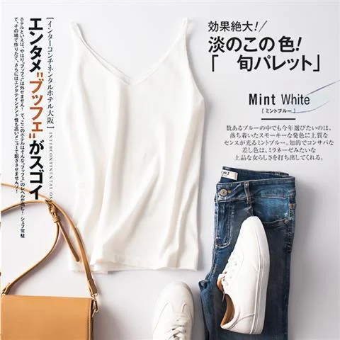 Camisoles Womens Clothing V-neck Plus Size 5XL Knitted Solid Stretchy Elegant Loose Basic Tops Korean Style Female Soft Casual