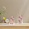 2 pi&egrave;ces bricolage en diamants d&eacute;corations de table sp&eacute;ciales r&eacute;utilisables en mosa&iuml;que de strass pour bricolage multi-usages en diamants d&rsquo;art, attrape-soleils, fleurs cadeaux pour les amateurs d&rsquo;artisanat (gnomes floraux roses)