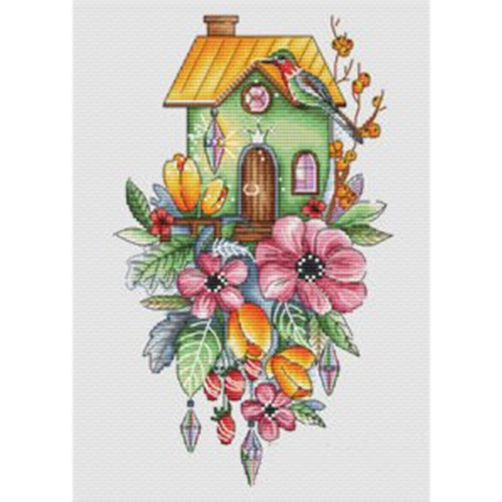 

Flowers - 11CT Stamped Cross Stitch - 35*45CM, 501 Original