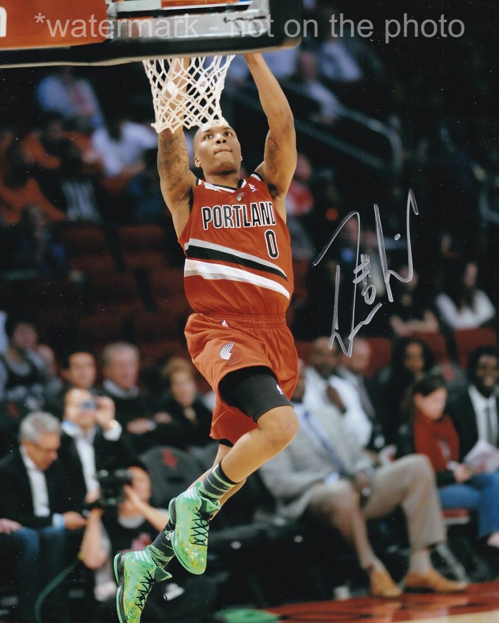 DAMIAN LILLARD SIGNED AUTOGRAPH 8X10 Photo Poster painting PORTLAND TRAIL BLAZERS