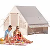 [US Local Warehouse] Inflatable Camping Tent with Pump Waterproof Oxford Blow Up Tent for Outdoors