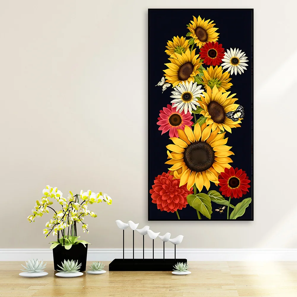 Diamond Painting - Full Round Drill - Sunflower(Canvas|30*60cm)