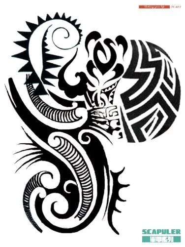 32*24cm Big Tattoo Stickers Green Butterfly Fish Dragon Buddha Waterproof Temporary Flash Tattoos Full Back Chest For Men Women