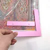 3pcs/set Diamond Painting Alignment Tool - Horizontal Ruler, Right-Angle Ruler, And Pusher Tool Set