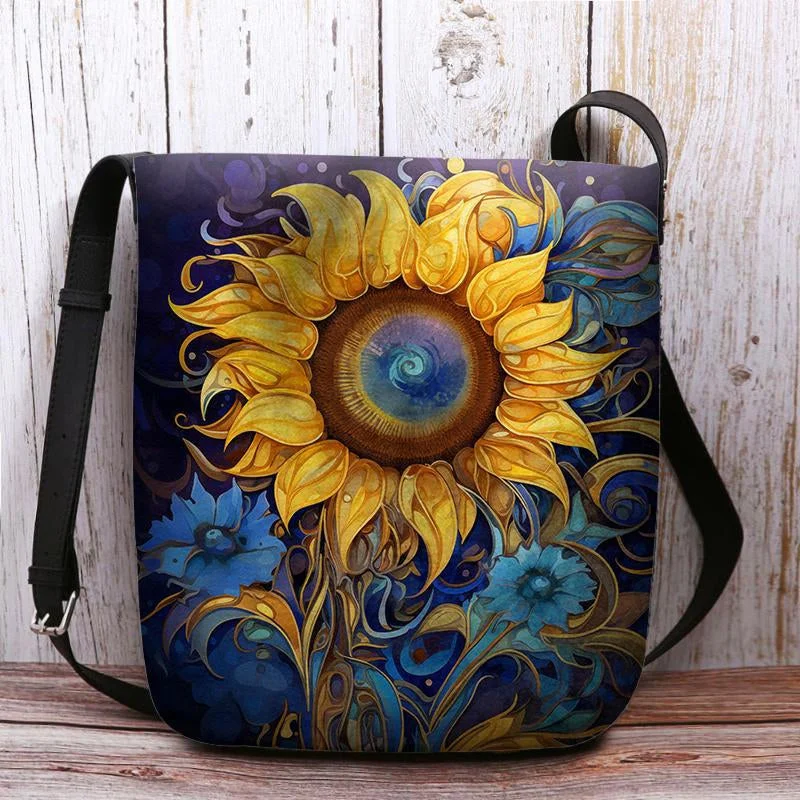 Style & Comfort for Mature Women Women's Sunflower Print Crossbody Bags Shoulder Bags