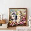 (US Only)Cats 5D DIY Full Drill Round Diamond Painting Kit for Home Wall Room Decor